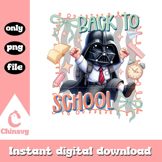 Darth vader back to school coquette design png, star wars png