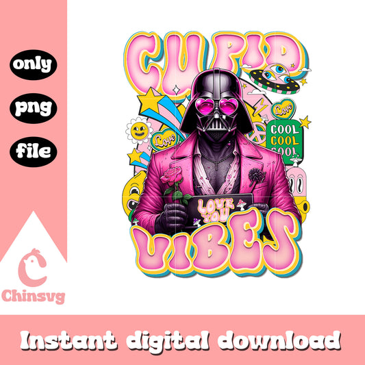 Darth vader cupid vibes valentine png, star wars valentines​ png