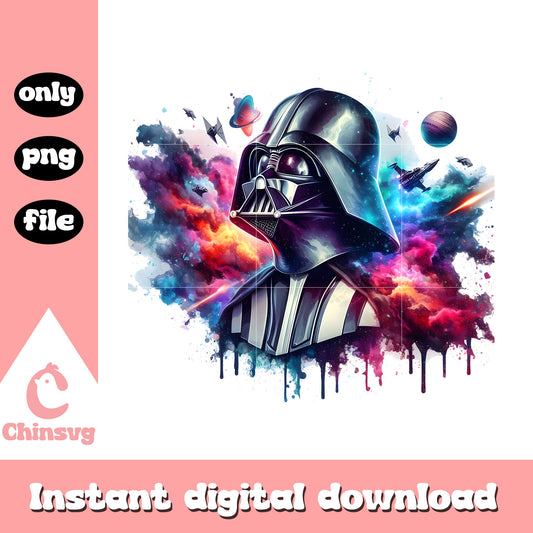 Darth vader galaxy clipart design png, darth vader star wars png