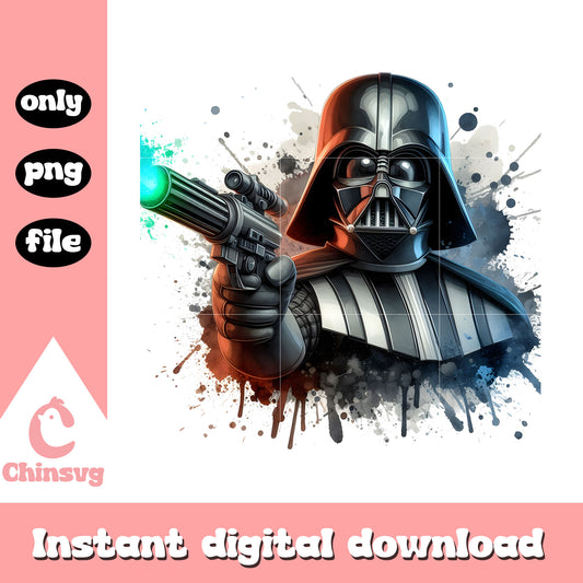 Darth vader splatter effect png, darth vader star wars png
