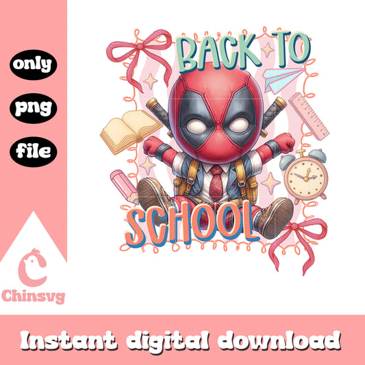 Deadpool back to school coquette png, deadpool clipart png