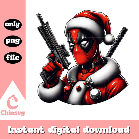 Deadpool horror santa claus costume png, marvel movies png