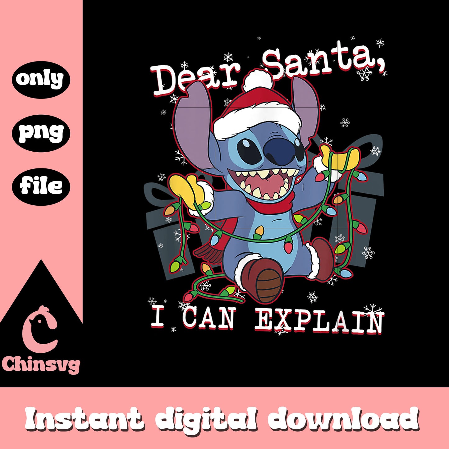 Dear santa i can explain stitch png, stitch movies png