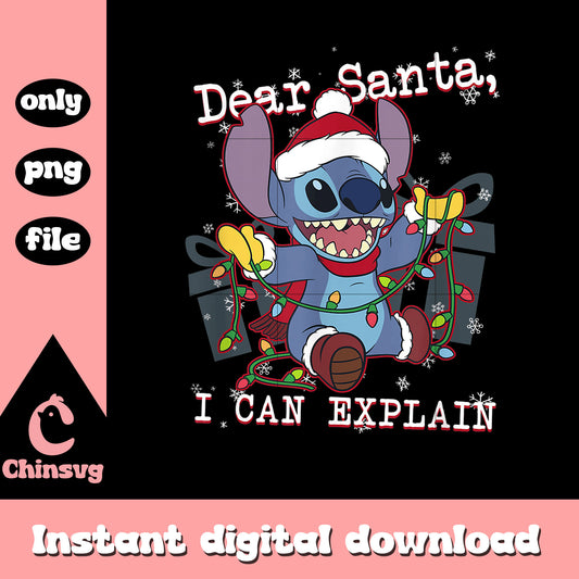 Dear santa i can explain stitch png, stitch movies png