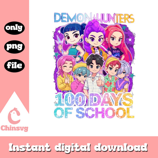 Demon hunters 100 days of school png