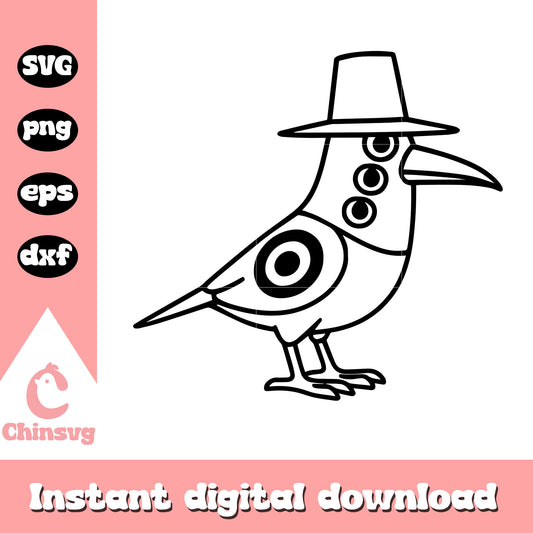 Demon bird kpop hunters black svg, kpop demon hunters svg