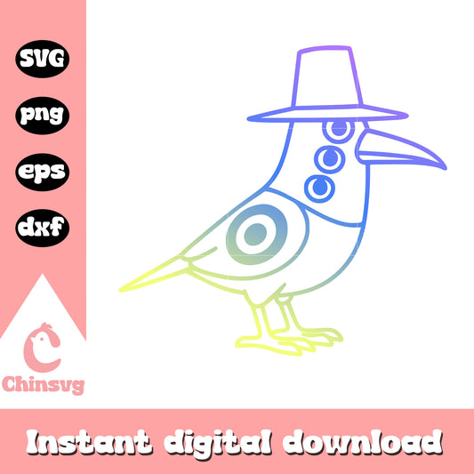 Demon bird kpop hunters gradient design svg, trending svg