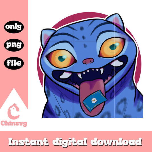 Demon derpy funny face design png, demon tiger hunters png