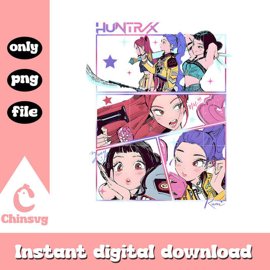 Demon hunter huntrix members design png, sword  of demon hunter png