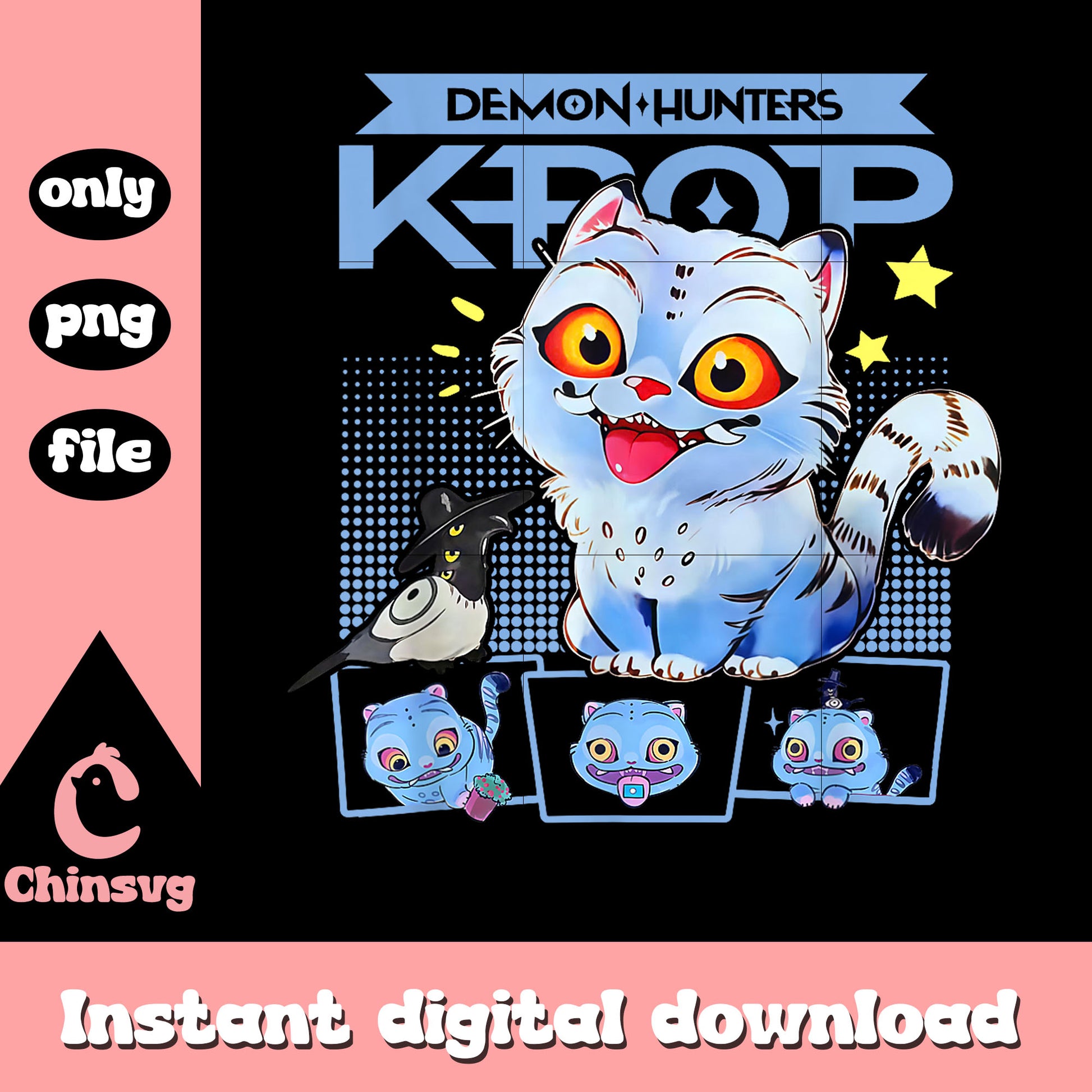 Demon hunter kpop derpy and susie png, derpy tiger png