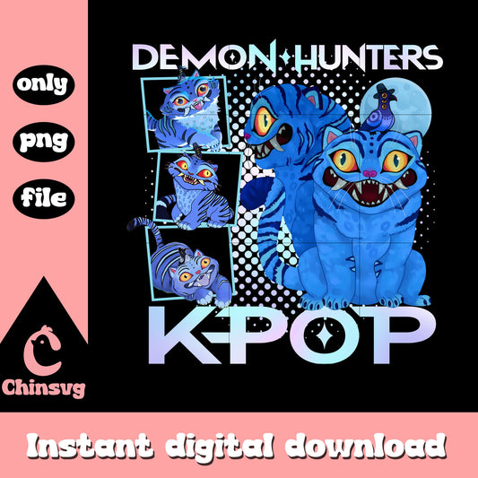 Demon hunters kpop blue derpy tiger png, kpop demon hunter png
