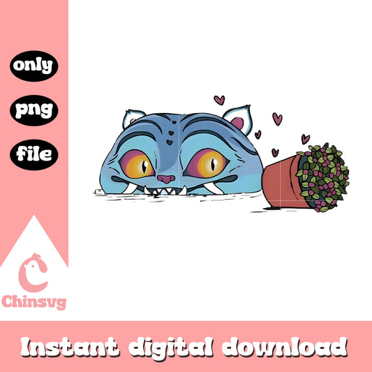 Demon hunter tiger head funny design png, demon derpy tiger png