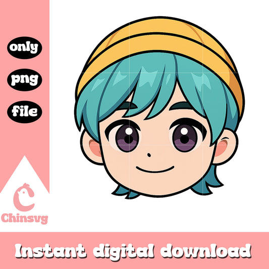 Demon saja character face design png, demon saja boys png