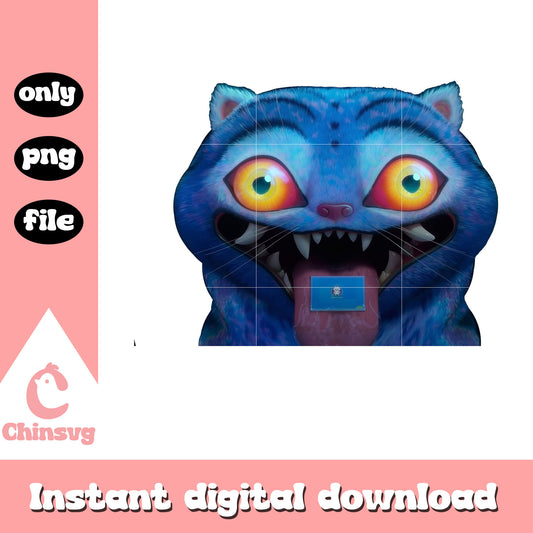 Demon tiger face deisgn png, derpy demon png, kpop huntrix png