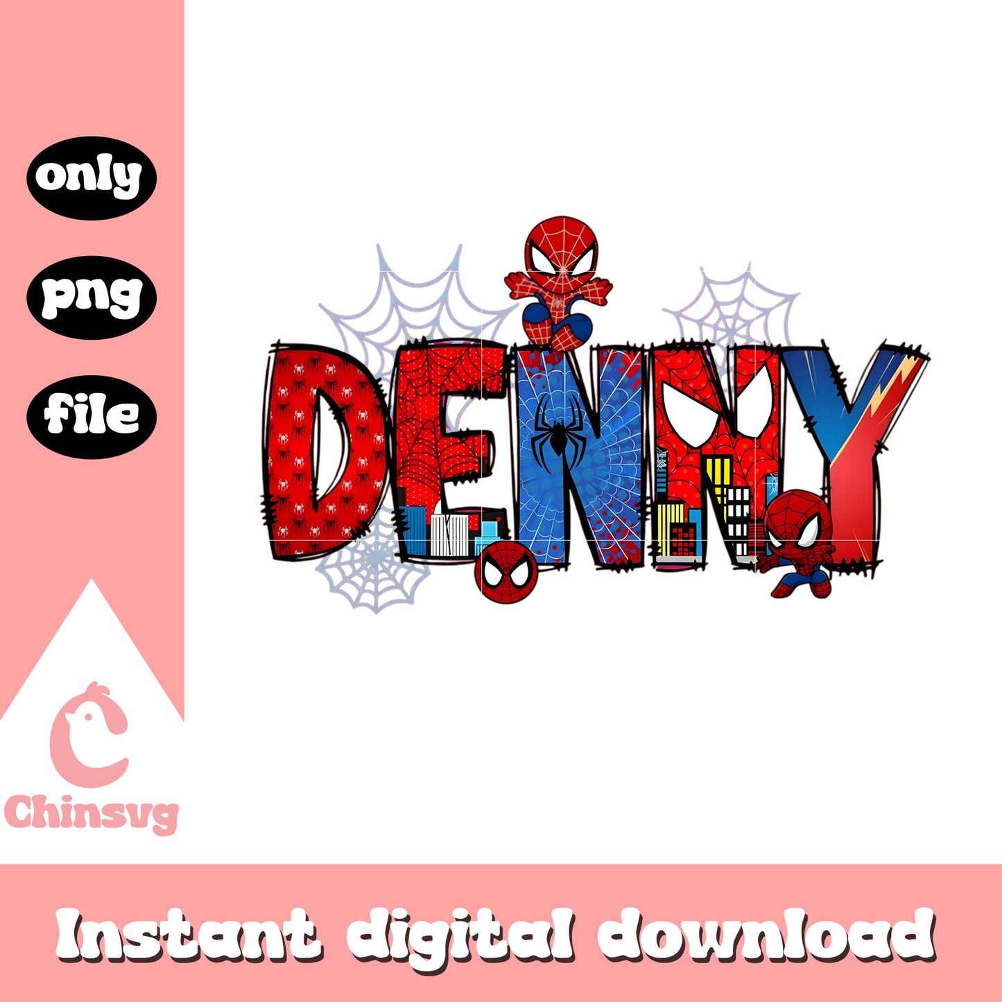 Denny man design valentine png, spider man valentine​ png