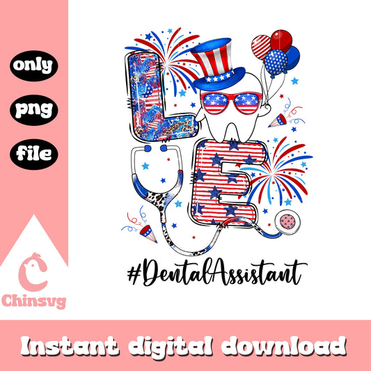 Dental Assistant 4th of july png, Medical 4th of july png