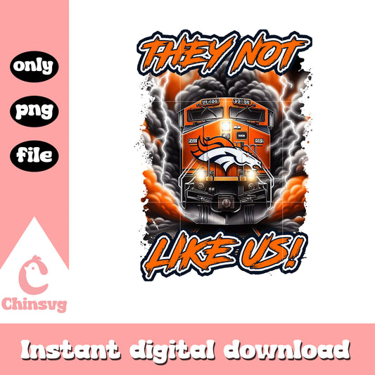 Denver Broncos they not like us design png, nfl game png