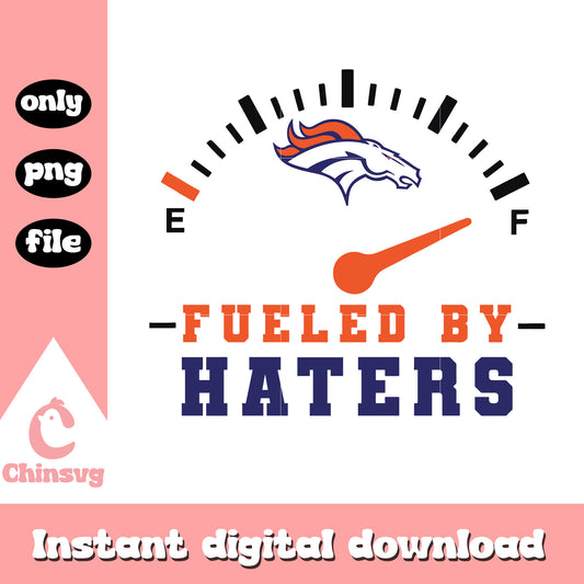 Denver broncos fueled by haters art svg, denver broncos footballs svg 