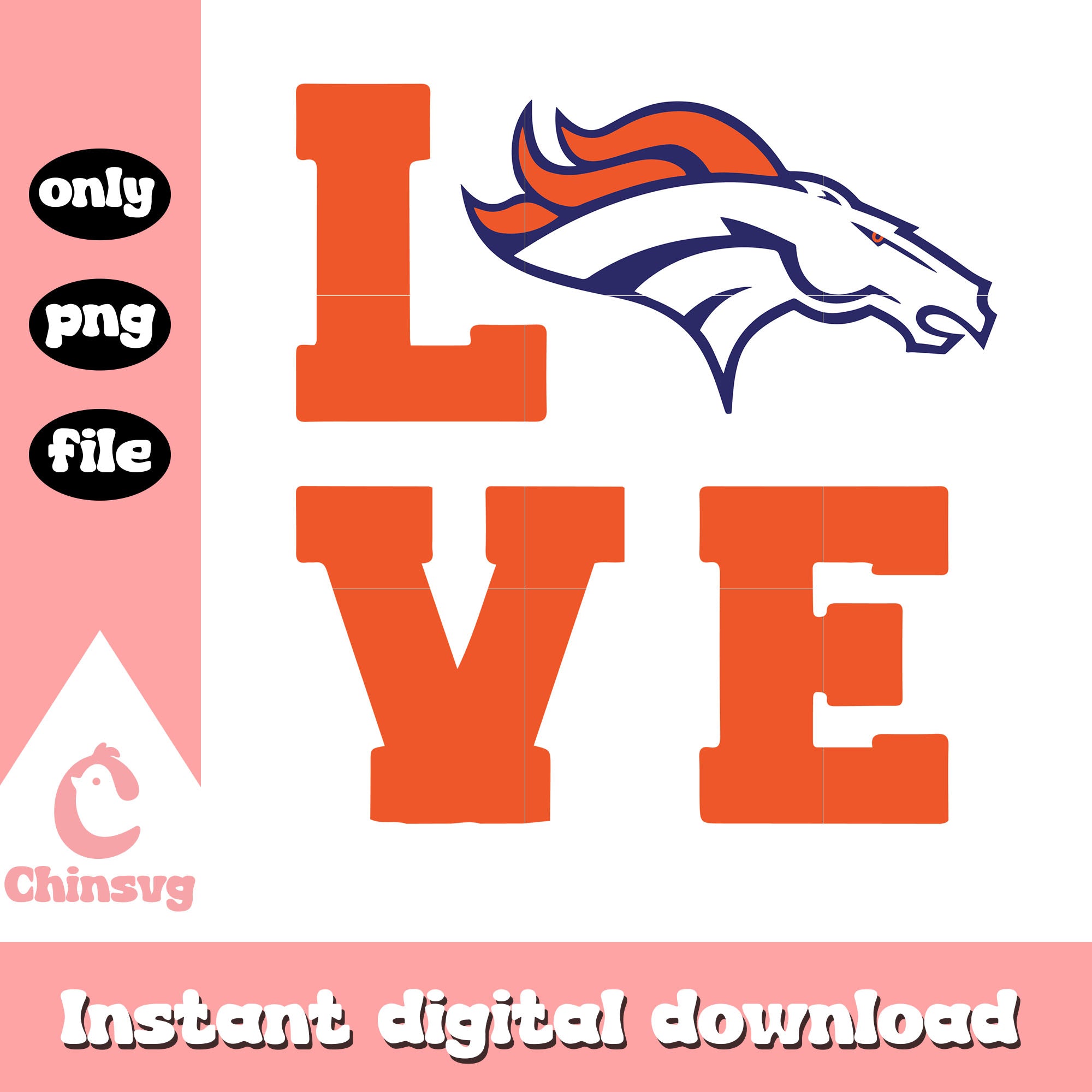 Denver broncos love font design svg, denver broncos t shirts svg – Chinsvg