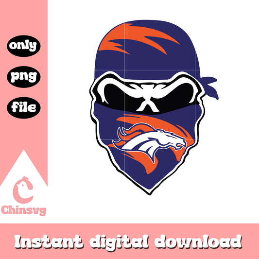 Denver broncos skull ninja face svg, denver broncos t shirt svg 