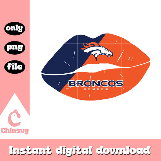 Denver broncos sport lips logo svg, denver broncos football team svg