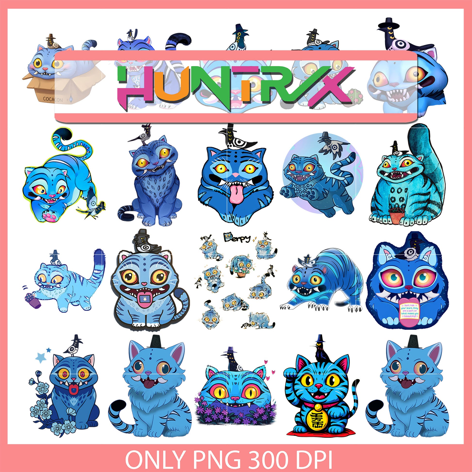 Derpy and sussy bird demon design bundle png, kpop demon hunters png