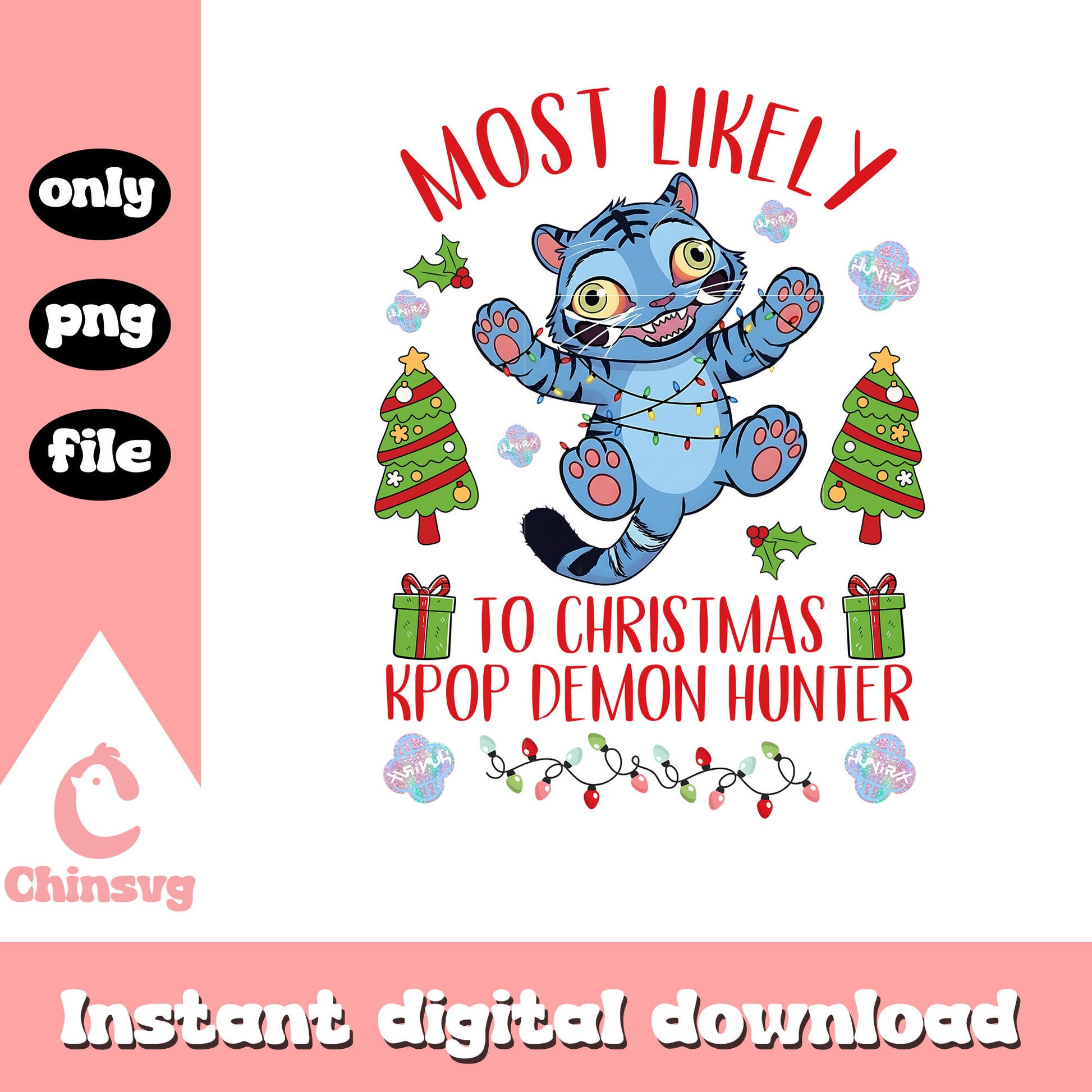 Derpy christmas kpop demon hunters png, derpy tiger png