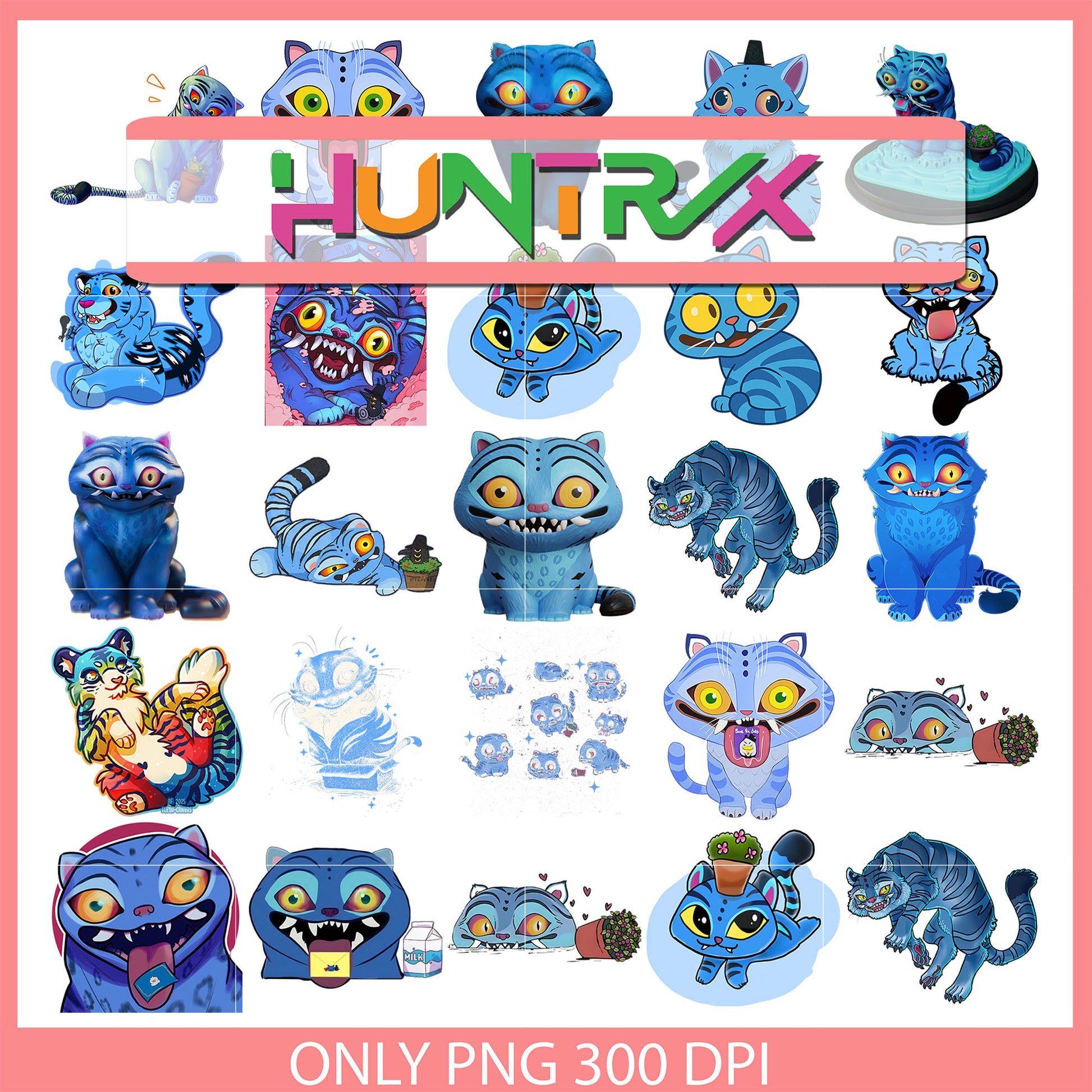 Derpy demon cute funny design bundle png, demon hunters movie png