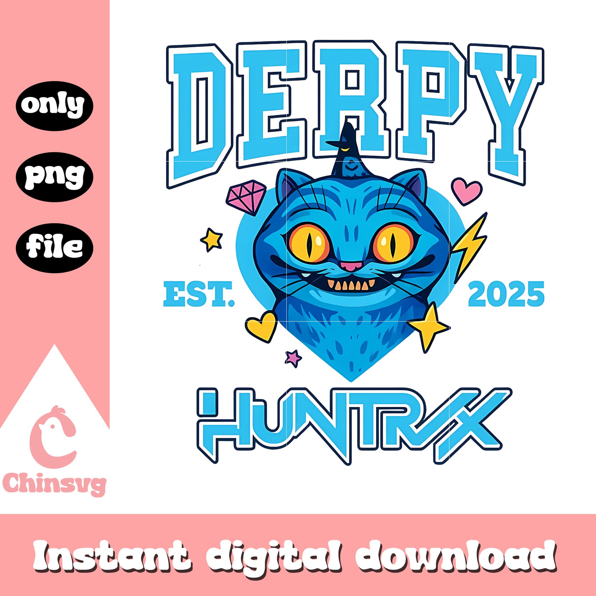 Derpy est 2025 huntrix design png, derpy tiger png, huntrix png