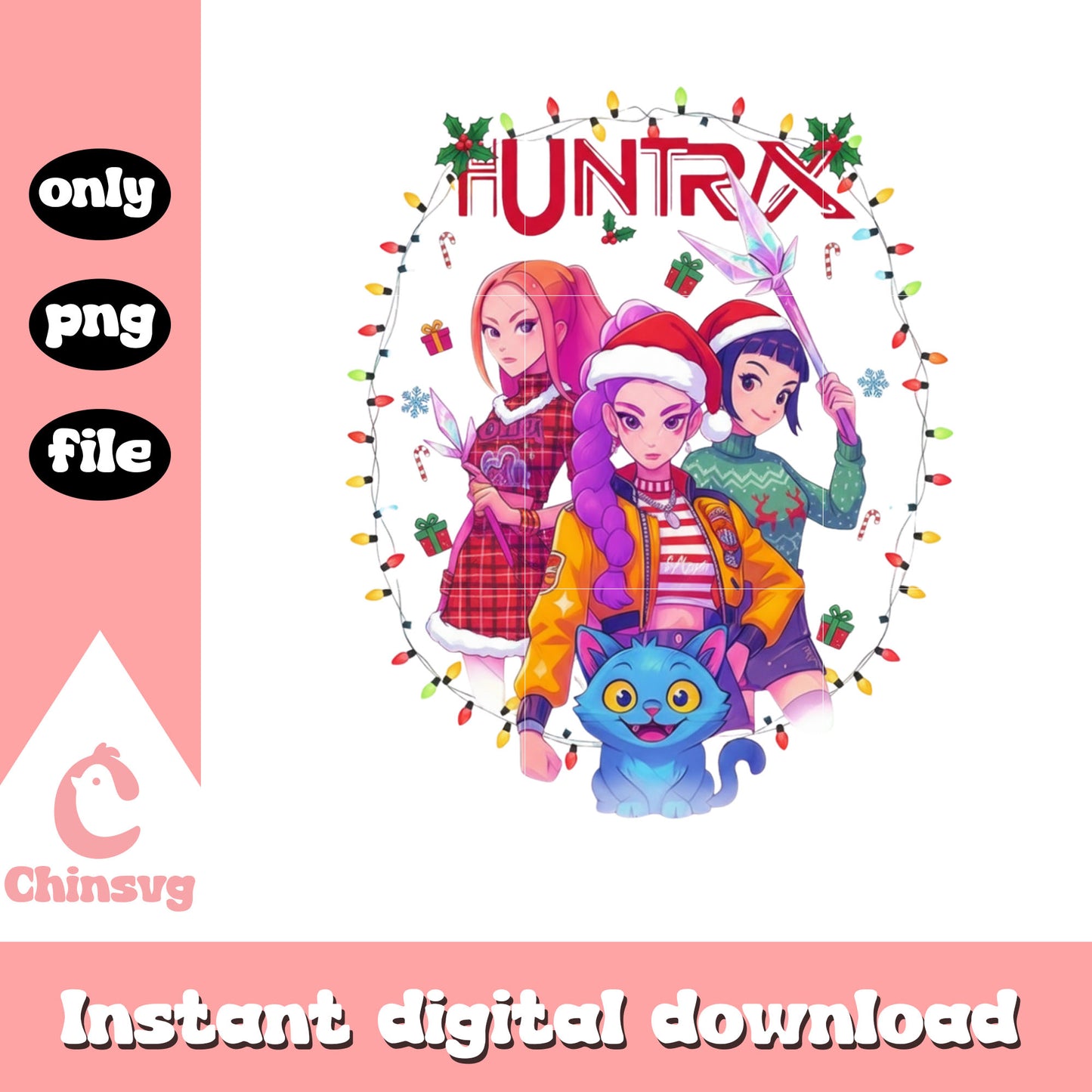Derpy huntrix kpop merry christmas png, huntrix shirt png