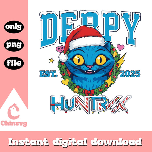 Derpy huntrix merry christmas est 2025 png, christmas hat png