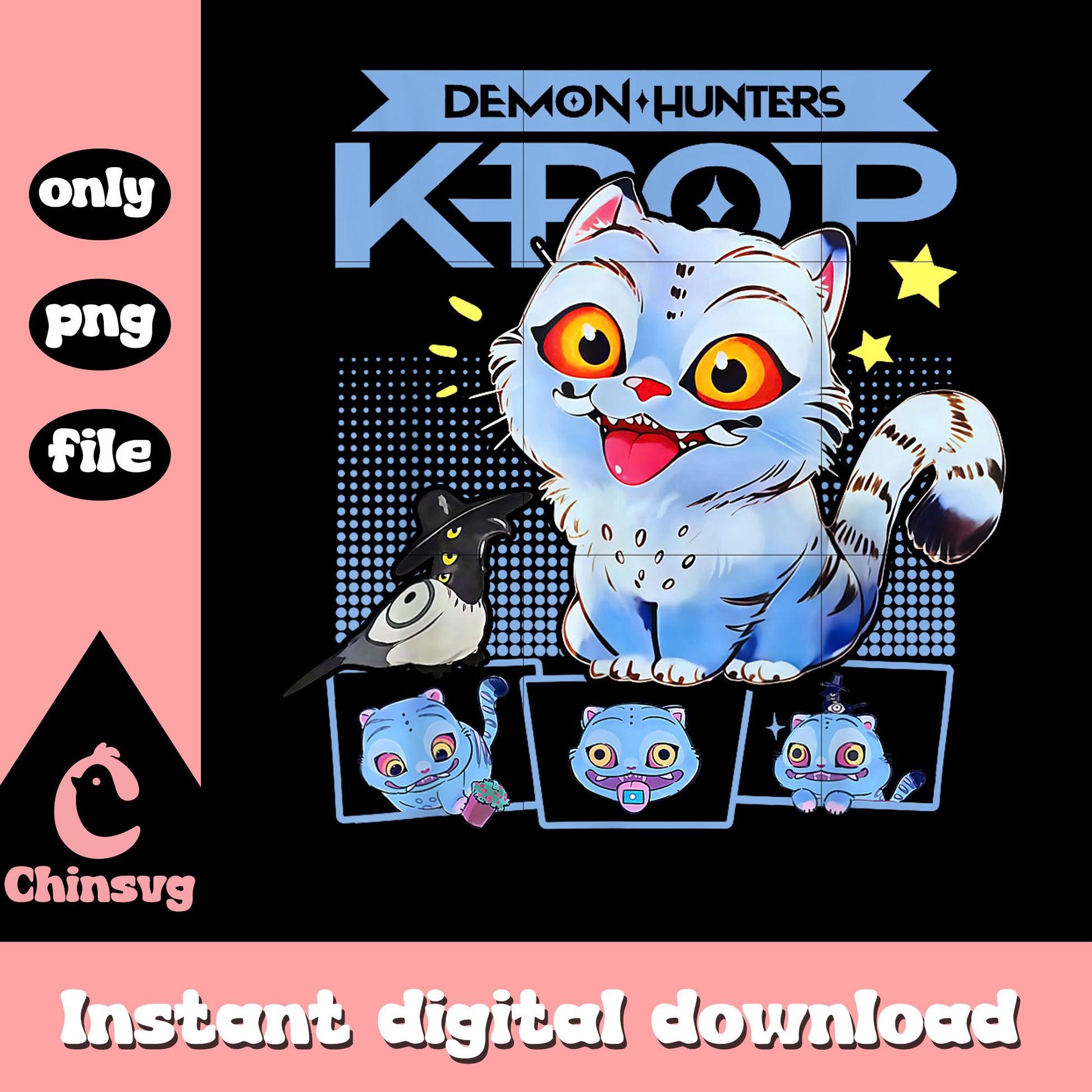 Derpy kpop demon hunters t-shirt png, kpop demon hunter png