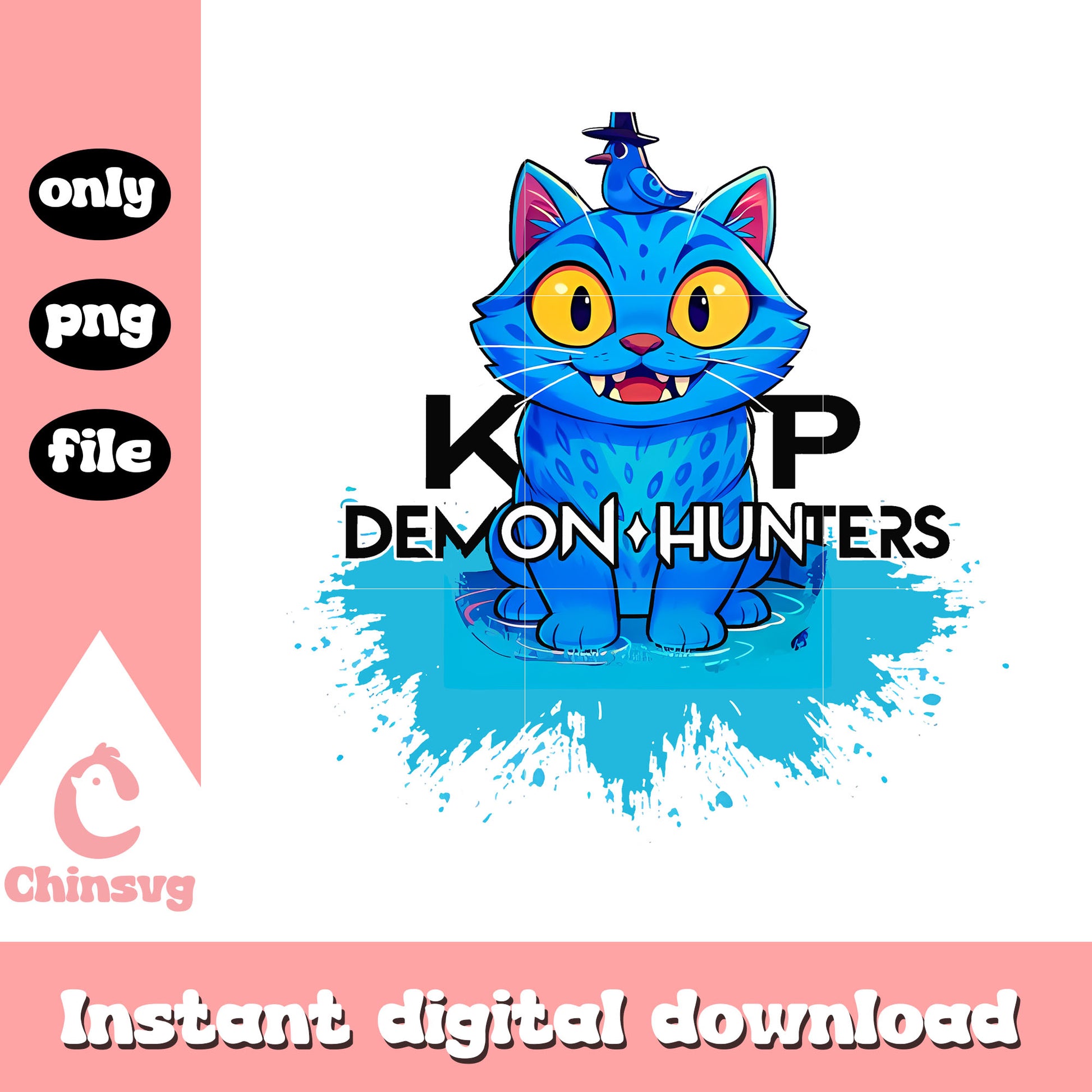 Derpy kpop demon hunters watercolor png, derpy tiger png