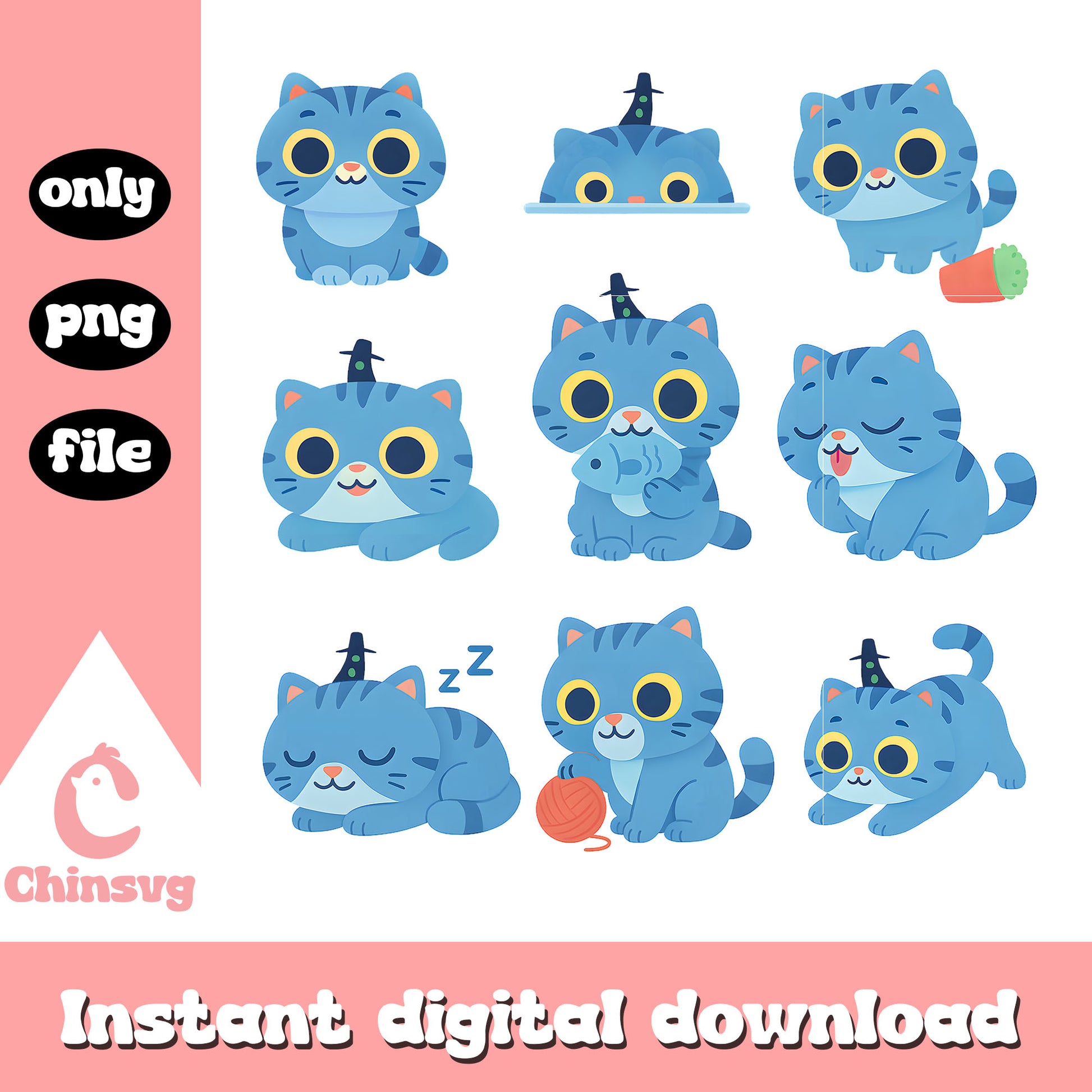 Derpy tiger cute bundle design png, kpop demon hunters png