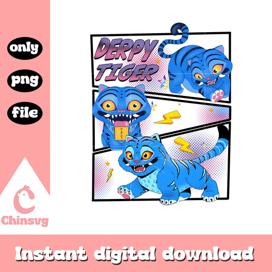 Derpy tiger frame design png, derpy demon png, kpop demon hunter png