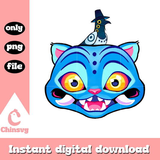 Derpy tiger huntrix x saja boys logo design png, cute demon tiger png