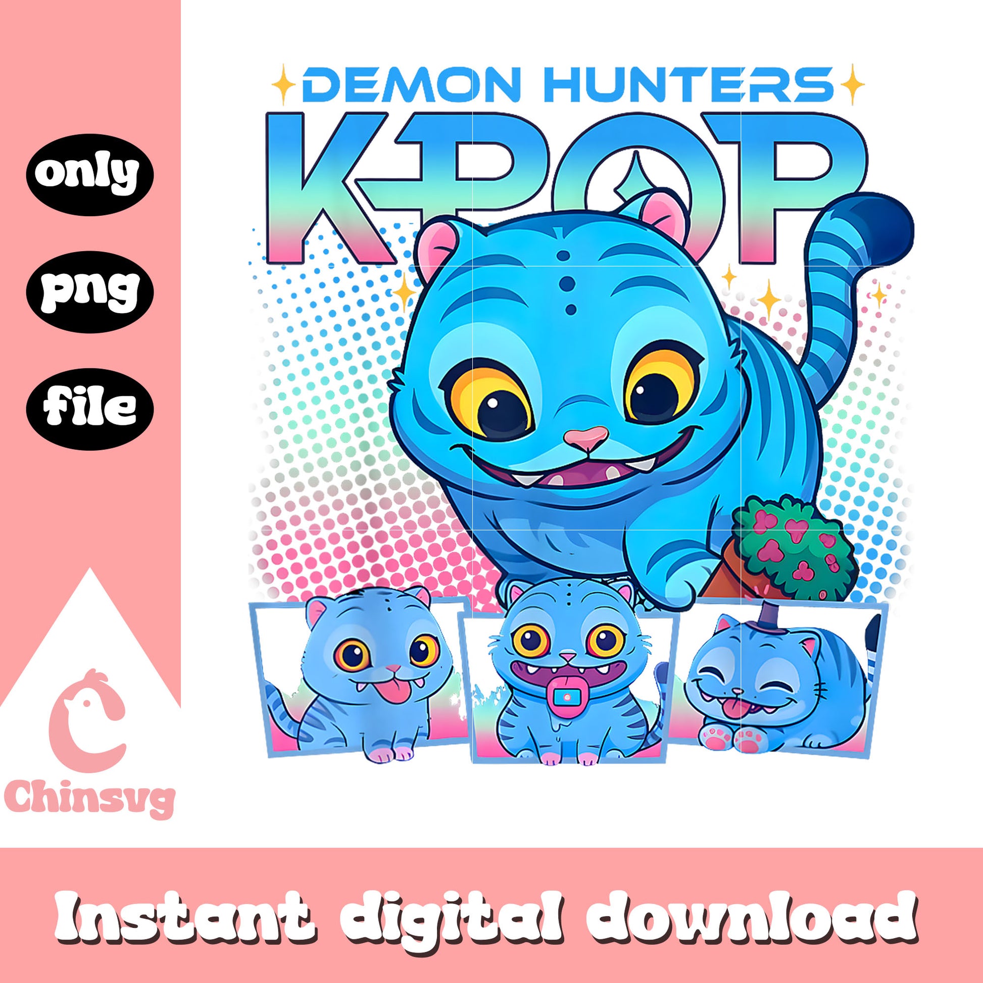 Derpy tiger kpop demon hunters art png, demon hunters kpop png