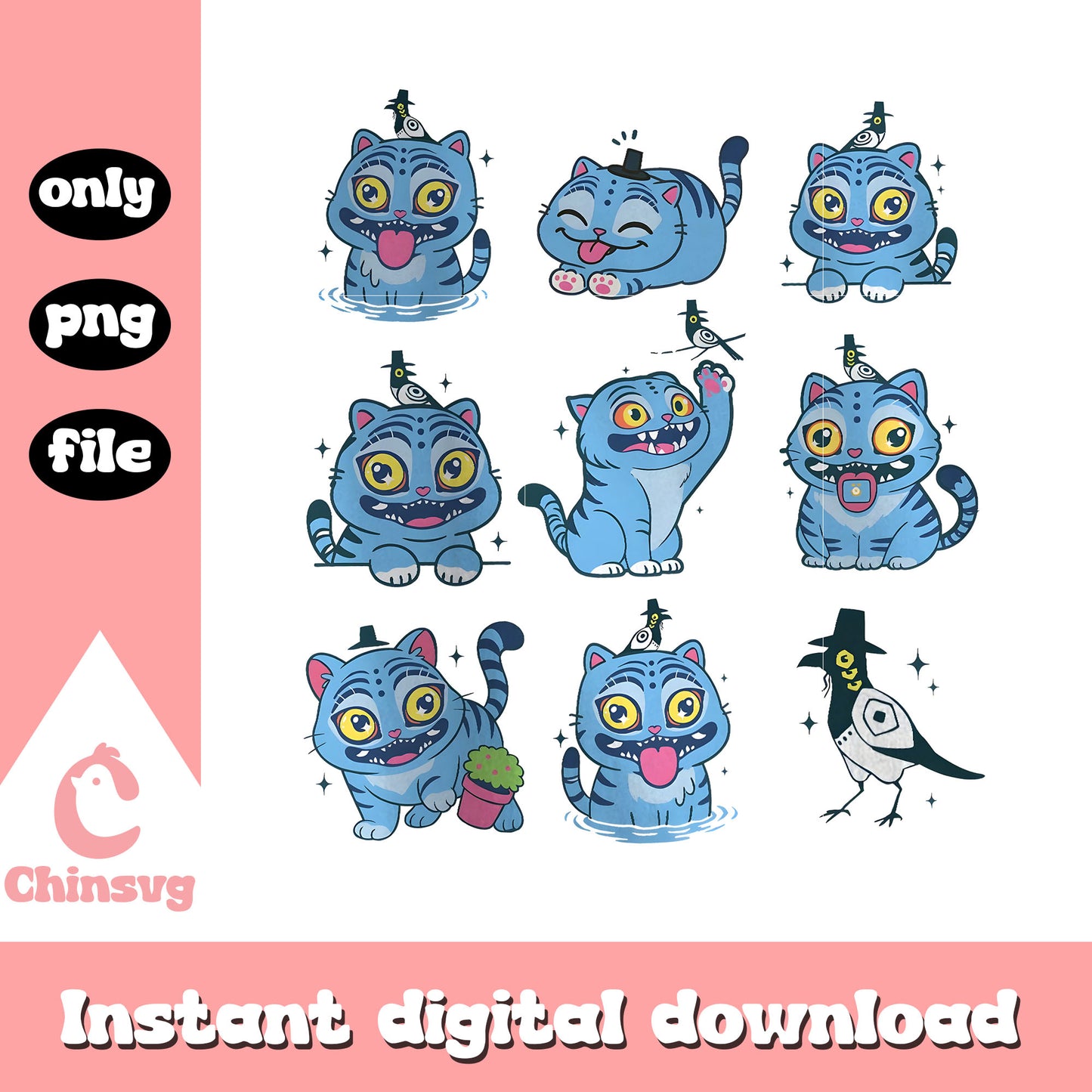 Derpy tiger kpop demon hunters bundle png, demon hunters png