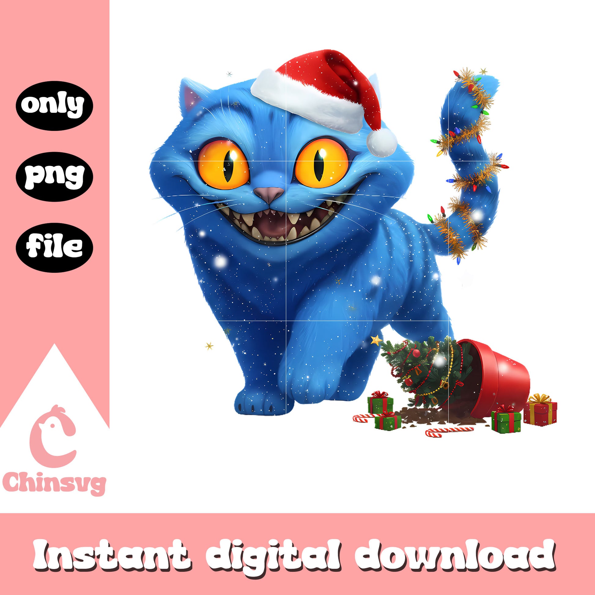 Derpy tiger on christmas day png,  kpop demon hunters png