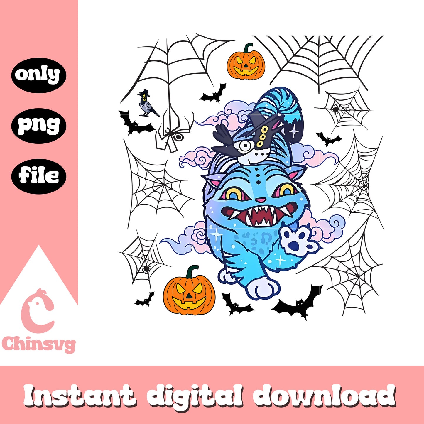 Derpy tiger on halloween day png, halloween horror nights png