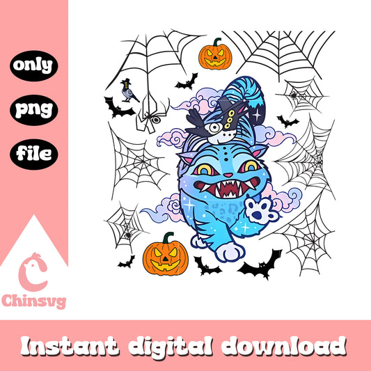 Derpy tiger on halloween day png, halloween horror nights png