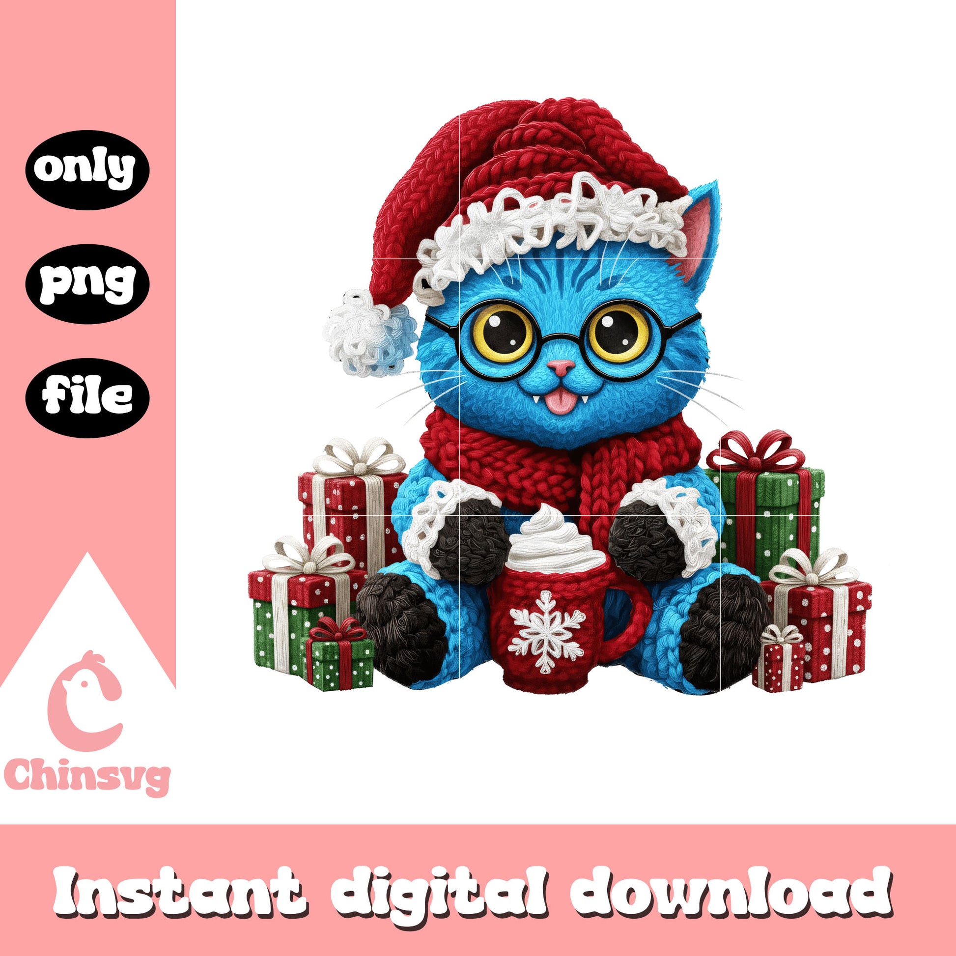 Derpy yarn crochet and christmas presents png, christmas gifts png