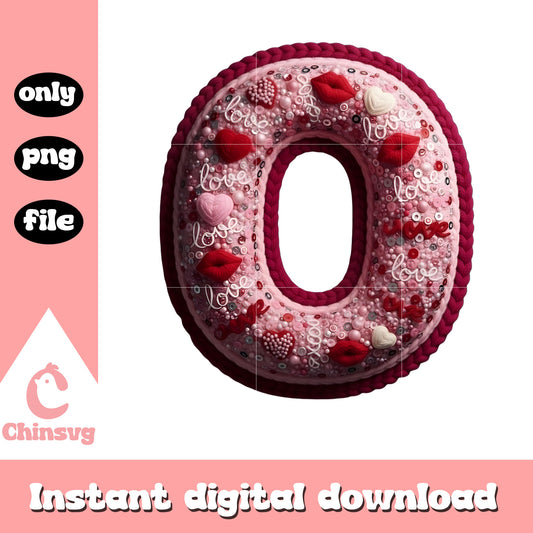 Design alphabet love valentine png, heart valentine's day​ png