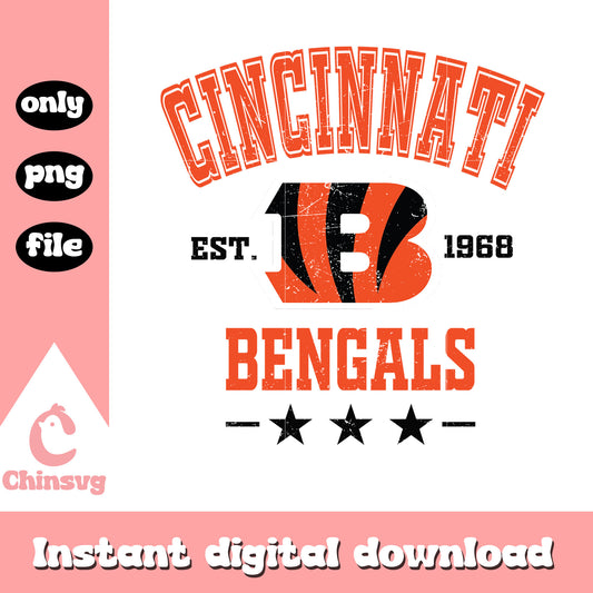 Design logo bengals orange png, cincinnati bengals team​​​​​​ png