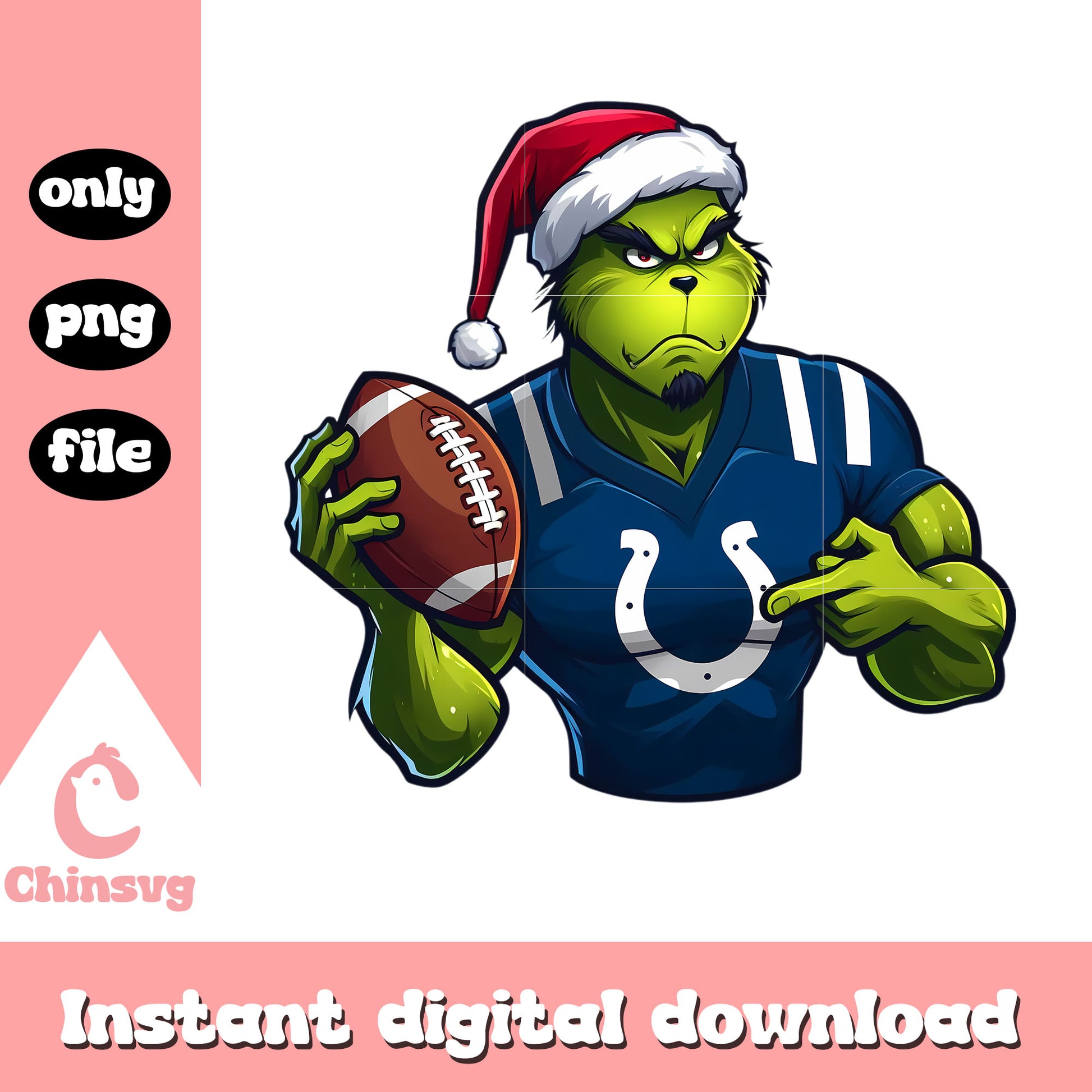 Design logo colts grinch png, indianapolis colts team​​ png