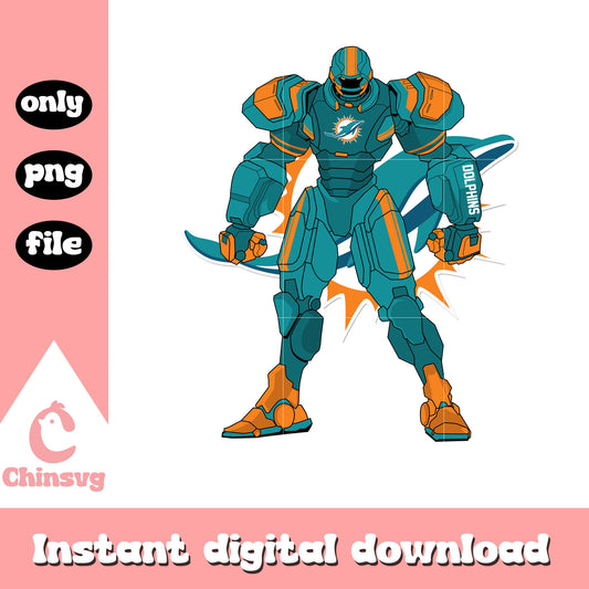 Design robot miami dolphins png, miami dolphins logo​​​ png