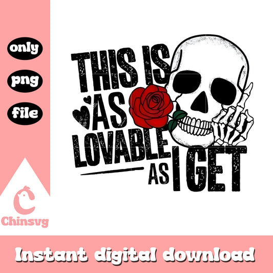 Design skeleton rose valentine png, valentines skeleton​​​ png