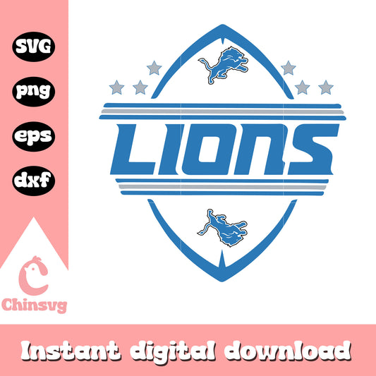 Detroit lions american football symbol svg, vintage detroit lions logo svg
