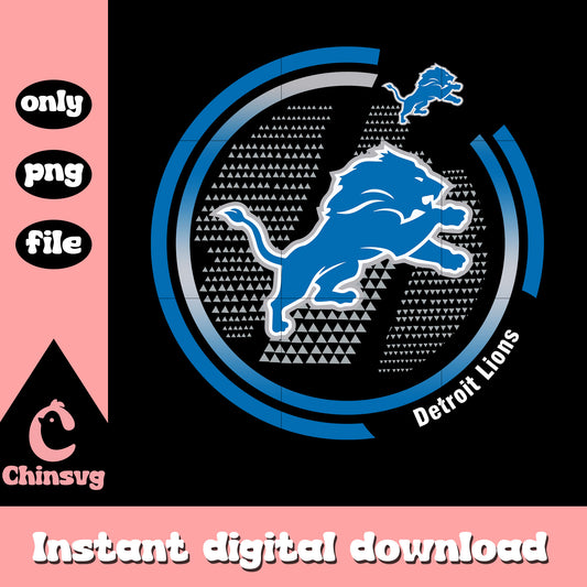 Detroit lions circle design png, 32 nfl football teams​​​ png