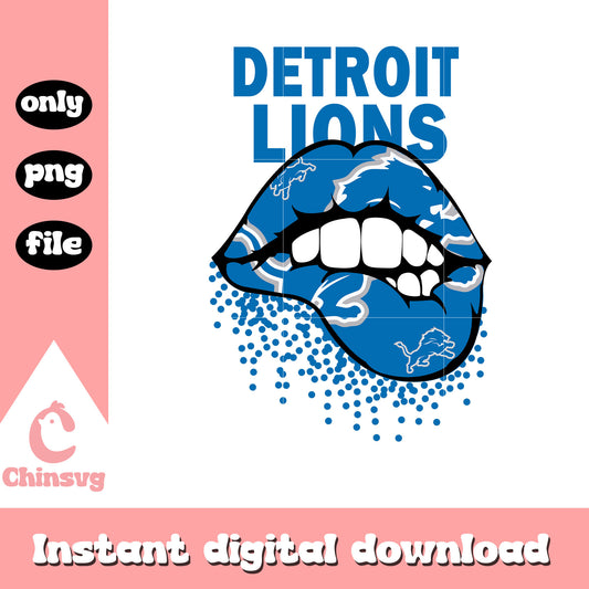 Detroit lions lips design png, nfl detroit lions​ png